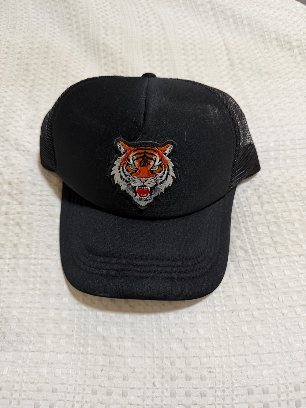 Black Tiger Embroidered Trucker Hat